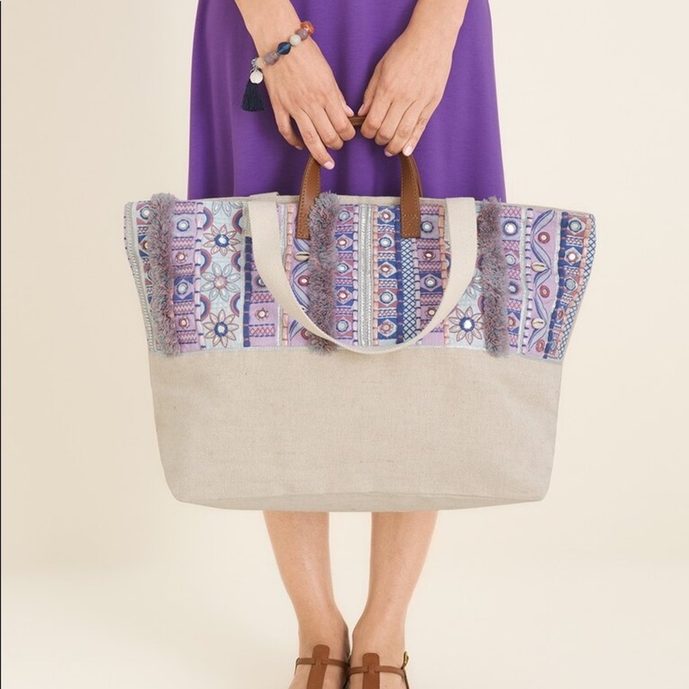 MOSAIC-PRINT TOTE